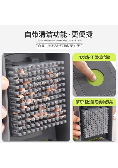 Neevoyu Ev Mutfak Çok Amaçlı Yemek Hazırlama Aleti: Dilimleyici, K丝leyici, Küpleyici - Pratik Kullanım, Dayanıklı Malzeme Diğer