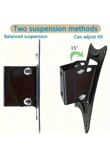 Meridiangoods 14-26 İnç Led Lcd Ekranlar İçin 100x100 Mm Vesa 30 Kg Demir Tv Askı Sistemi Siyah