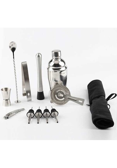 Pazly 12'lı Bez Çantalı Paslanmaz Çelik Şarap Kokteyli Çalkalayıcı Seti 750ml - Gıda Sınıfı, Kolay Temizlenebilir, Mutfak Aleti, Ev/kafe/hediye İdeal