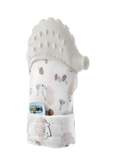Babyjem Diş Kaşıyıcı Eldiven Kirpi Ekru