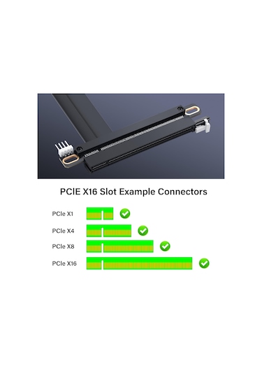 M.2 Ngff Nvme Anahtar M-pcıe 3.0 X16 Genişletici Kablosu M.2 İla Pcı-e 3.0 X16 M2 2230 2242 2260 2280 20cm İçin Dişi Yükseltici Kablosu
