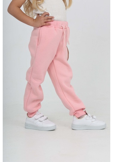 Toontoy Kız Çocuk Kabaran Yıldız Baskılı Eşofman Alt Pembe