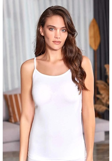 3'lü Kadın Ribana Pamuklu İp Askılı Atlet 001