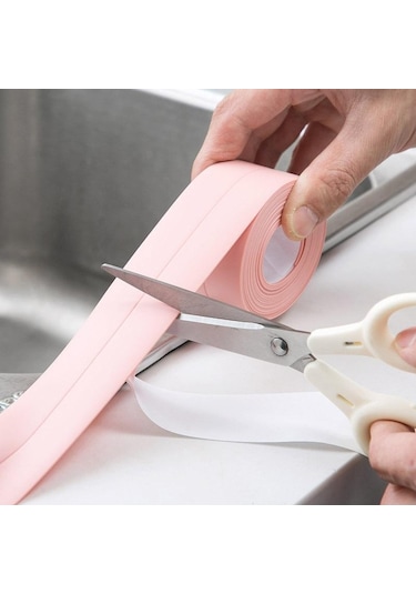 Beyaz 3.2m/6.4m Pvc Banyo Lavabosu Sızdırmazlık Şeridi Bant Kalafat Şerit Kendinde Yapışkanlı Su Geçirmez Kalıp Mastikler 56368796