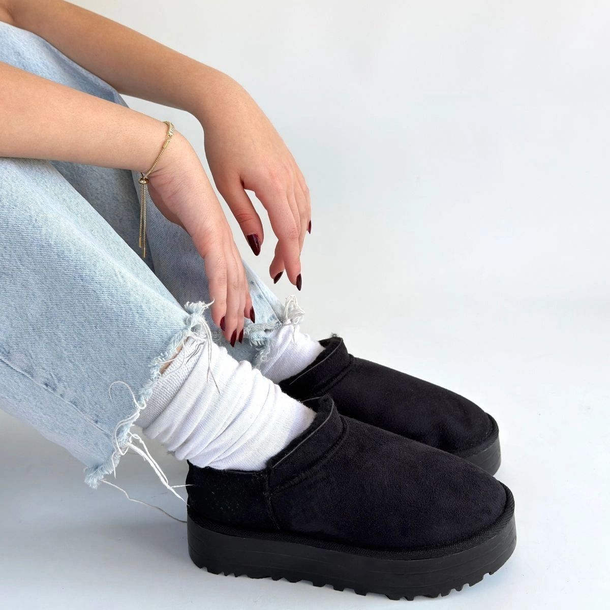 Mitay Siyah Süet Bot Resimdeki Renk