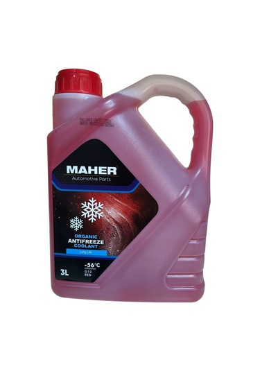 Antifiriz Kırmızı Organik -56 Derece 3 Litre