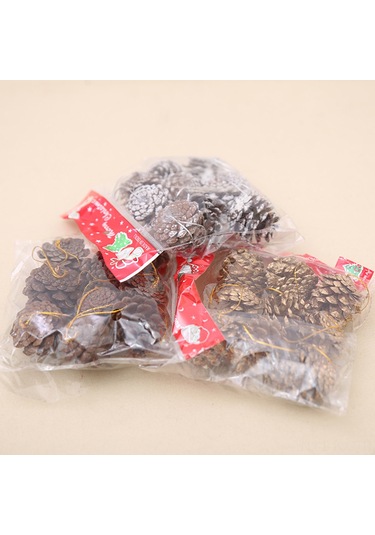 Kangvka 9 Adet Ahşap Kestane Noel Ağaç Dekorasyonu - Ev Ofis Noel Atmosferi Oluşturucu Asma Süsleri Beyaz Çok Renkli