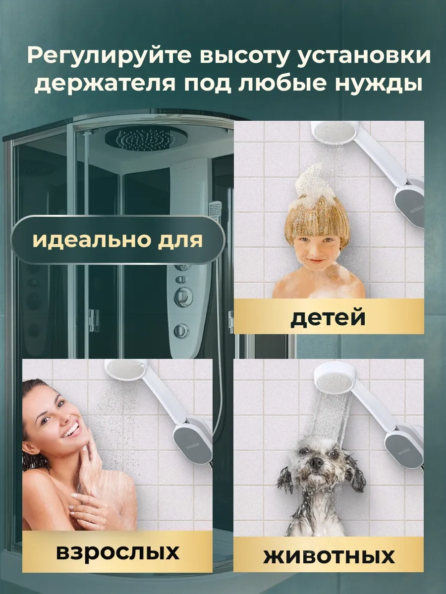 Ecoco Delme Gerektirmeyen Duş Başlığı Duvar Askısı 286298302 Gri