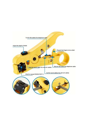 Xuweiwei Profesyonel Cok Fonksiyonlu Kablo Soyucu Ve Sikma Ale