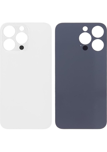 Apple Uyumlu iPhone 13 Pro Arka Pil Batarya Kapağı - Lens Hariç Silver
