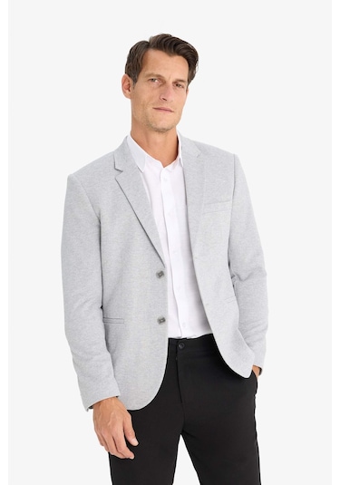 DeFacto Slim Fit Dar Kesim Astarlı Düğmeli Blazer Ceket N0503AZ25SPGR377 DeFacto Slim Fit Dar Kesim Astarlı Düğmeli Blazer Ceket N0503AZ25SPGR377