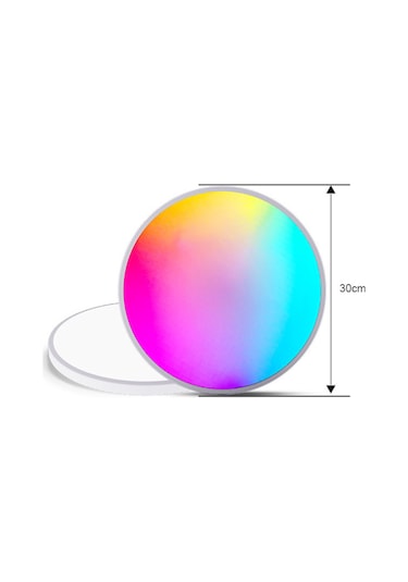 Yaozixa "16 Milyon Renk Seçeneği İle Uzaktan Kumandalı Led Tavan Lambası - Yatak Odası Ve Salon İçin Ayarlanabilir Aydınlatma" Beyaz