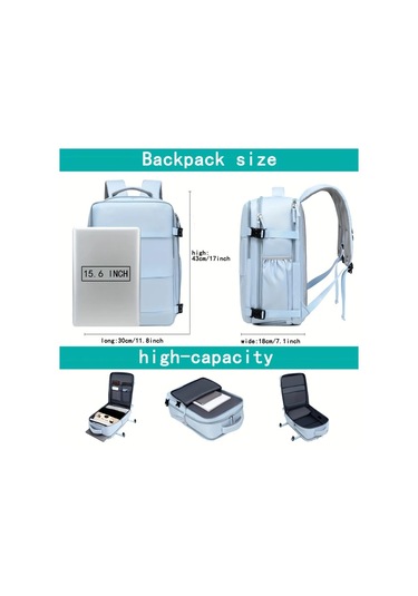 Cordial Kadınlar İçin Siyah Moda Çok Fonksiyonlu 15.6 İnç Dizüstü Bilgisayar Ve Ayakkabı Bölmeli Seyahat Sırt Çantası Siyah