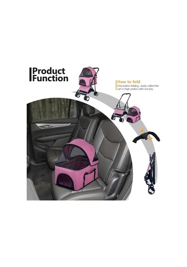 Kedi & Köpek Taşıma Arabası Dtc802-pınk