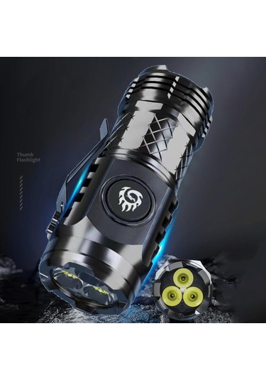 Suntek Yürüyüş Köpek Yürüyüşü Açık Hava Için Mini El Feneri Siyah