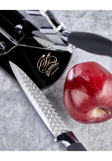 Cooker Ckr2819 6prç Lüx Bıçak Seti Silver siyah