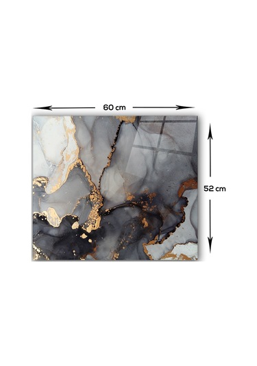 Decorita Cam Ocak Arkası Koruyucu|Stark MermerGörünümlü|52cmx60cm