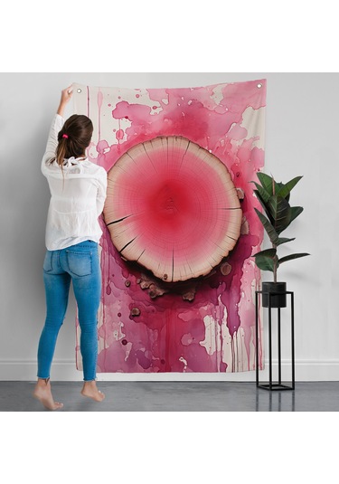 Keşilmiş Kanlı Ağaç Duvar Örtüsü-7653