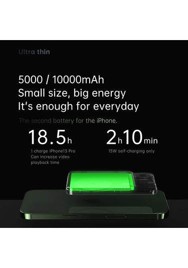 Yifomall 10000mah Mor Metal Darbe Dayanıklı Powerbank - Magsafe Manyetik Súç, Pd20w Çift Yönlü Hızlı Şarj, Ultra İnce Tasarım