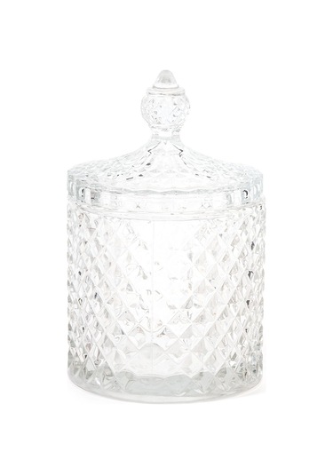 Çarşıdayız Lila Cam Kapaklı Şekerlik - Zarif Ve Şık Tasarımlı Şeker Saklama Kabı Şeffaf