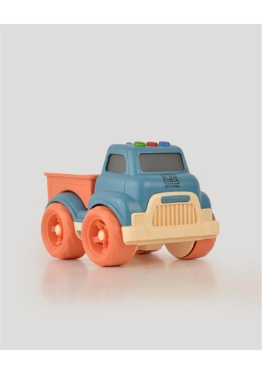 Let's Be Child Sesli Ve Işıklı Minik Pikap 31016 Lacivert - Turuncu Kasalı, Çocuklar İçin Oyuncak Pikap