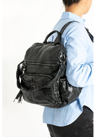 Y.s.deri Kadın Sırt Çantası Yumuşak Suni Deri Fonksiyonel Kullanım Omuz Ve Sırt Çantası Vegan 35 25 Cm 001