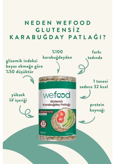 Wefood Karabuğday Patlağı 100 Gr 5'li