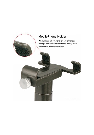 Qingmipy Alüminyum Bisiklet/motosiklet Telefon Tutucu - 55-100mm Telefonlar İçin Güçlü Sabitleme - 19-30mm Direk Uyumlu - Titanyum Rengi