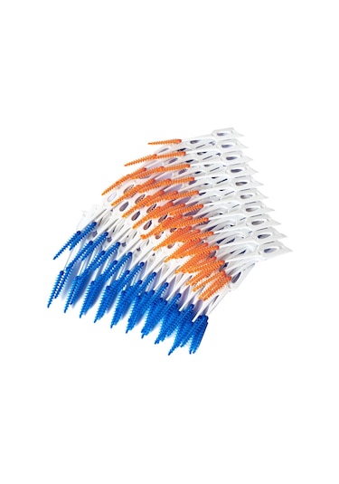 Samdoo Yumuşak Silikon İç Diş Fırçası Seti - 80 Adet Tek Kullandım Atık, Oral Hijyen Bakımı, Taşınabilir Şeffaf Kutuda