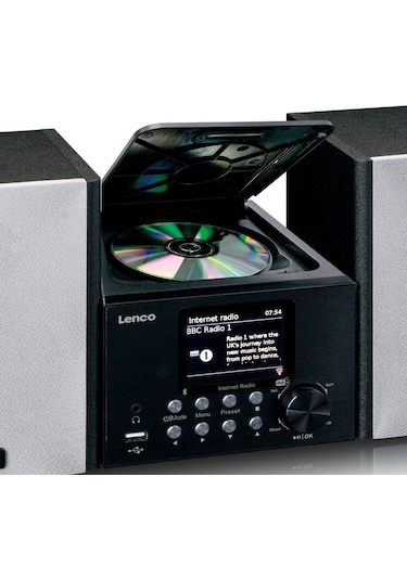 Lenco Mc-250bk - Akıllı Radyo, Cd/usb Oynatıcı, İnternet, Dab+, Bluetooth Özellikli Mikro Set - Siyah