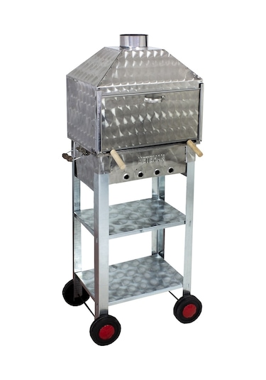 Metehan MTH-79 Davlumbazlı - Bacalı - Lama Izgaralı - Dört Tekerlekli Mangal