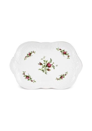Karaca Vintage Rose Kayık Tabak 30 Cm Çok Renkli
