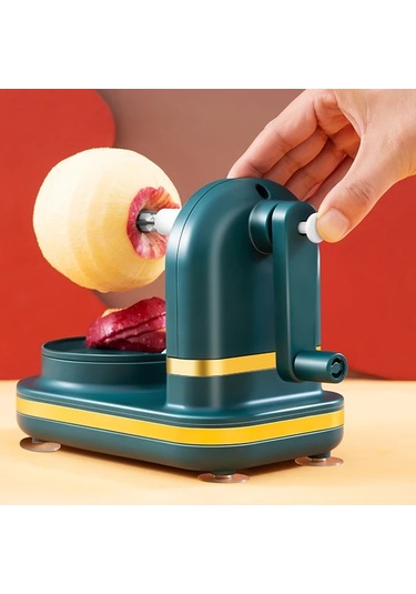 Honeybeeshop Deep Green Manuel Meyve Soyucu - Paslanmaz Çelik Ayarlanabilir Bıçaklı, Ergonomik Sap Koyu Yeşil