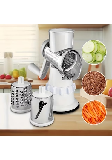 Jian Fan El Kranklırende Mutfakçok Fonksiyonlu Sebze Kesici Patates Dilimi-beyaz Beyaz