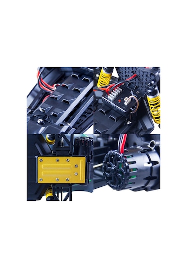 Elektrikli Rc 1:8 Ölçek Servo Motor Süspansiyonlu Arazi Aracı Spor Araç 85 Km Hız Rc Araç - Yeşil