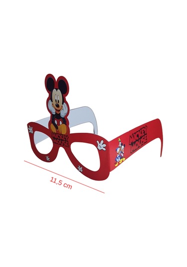 Mickey Temalı Kağıt Gözlük 6 Adet Parti Gözlüğü Tüm Yaşlar