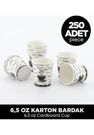 6,5 Oz Karton Bardak - 250 Adet Diğer