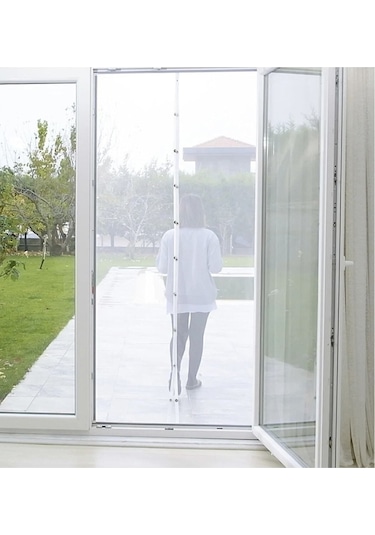Mıknatıslı Kapı Sinekliği 90x210 Cm Cırtbantlı 90 X 210 Mıknatıslı Tül