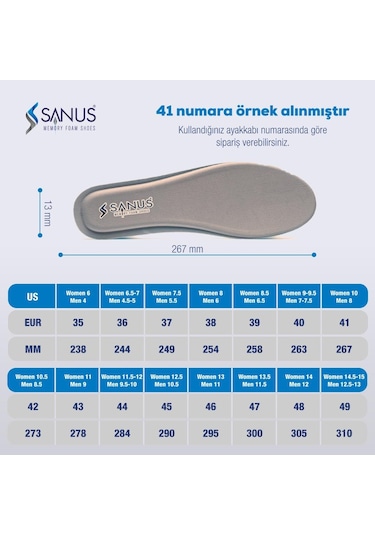 Sanus M300 (M800) Memory Foam Hafızalı Günlük Tabanlık