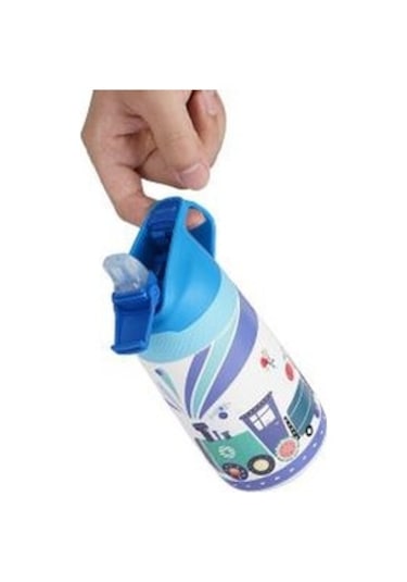 Vagonlife Çelik Pipetli Çocuk Termos Matara 350Ml Mavi