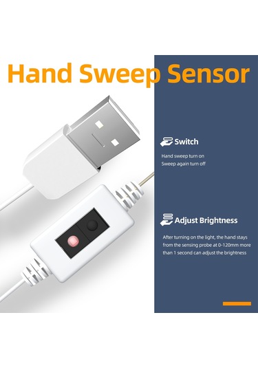 Sones 3m Su Geçirmez Bitki Büyüme Lambası Led Işık Şeridi El Süpürme Kısılabilir Tam Spektral Bitki Dolgu Işığı