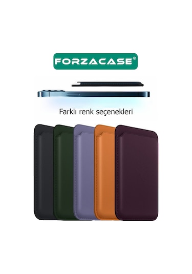 Forzacase İphonelar İle Uyumlu Magsafe Deri Cüzdan Kartlık Fc098