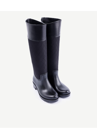 Yargıcı Kapitone Detaylı Yağmur Çizmesi 25kkay4056x 001 Siyah