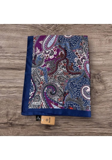 Lacivert-bordo Aker Soft Touch Şal 002 Lacivert