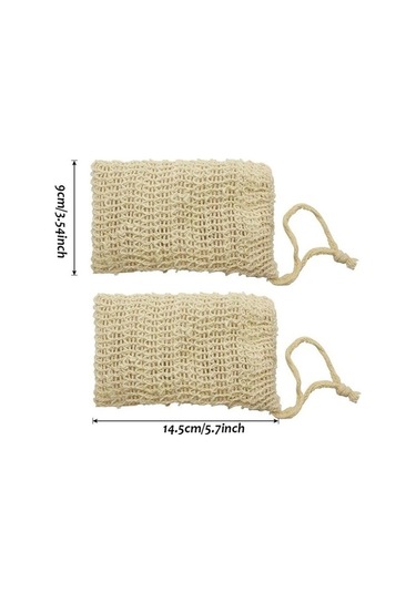 Ulzyvf Doğal Sisal Bezi Seti - 30'lu Peeling Ve Sabun Torbası, Bej Ulzyvf Sisal Peeling Torbası - 30'lu Doğal Bej Sabun Kesesi Seti Ulzyvf Doğal Bej Sisal Torba Seti - 30'lu Peeling & Sabun İçin Bej