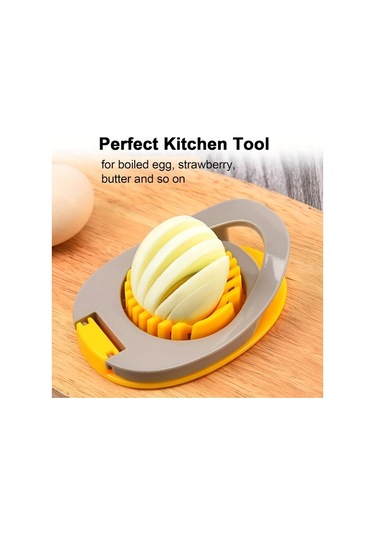 Honeybeeshop Blue Paslanmaz Çelik Yumurta Dilimleyici Mutfak Aleti Ev Restoran Kullanımı mavi