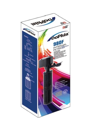 Dophin 980F Akvaryum İç Filtresi. (1500 Lt/Saat. 29.3 Watt)