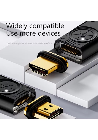 Sones 8k 60hz Hdtv'den Hdtv'ye Yan Büküm Manyetik Dönüştürücü Gümüş Sağ Büküm