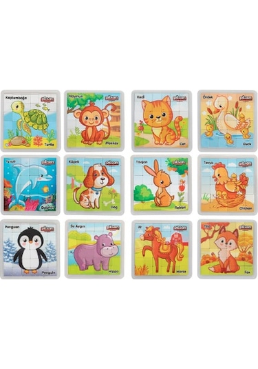 Pilsan 03-654 Kare Puzzle 36 Parça Oyuncak