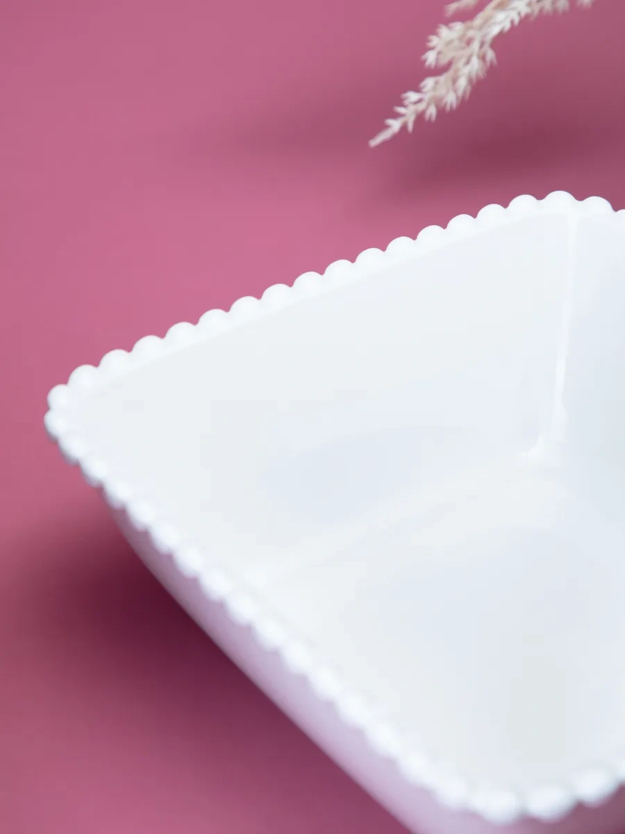 Lefard Kare Salata Kasesi Pearl 1200 Ml Porselen 250621475 Beyaz